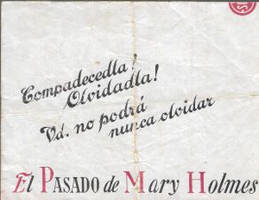 Cine: PN PROGRAMA DOBLE - EL PASADO DE MARY HOLMES - ERIC LINDEN,HELEN MACKELLAR - CINE VICTORIA (Cullera)